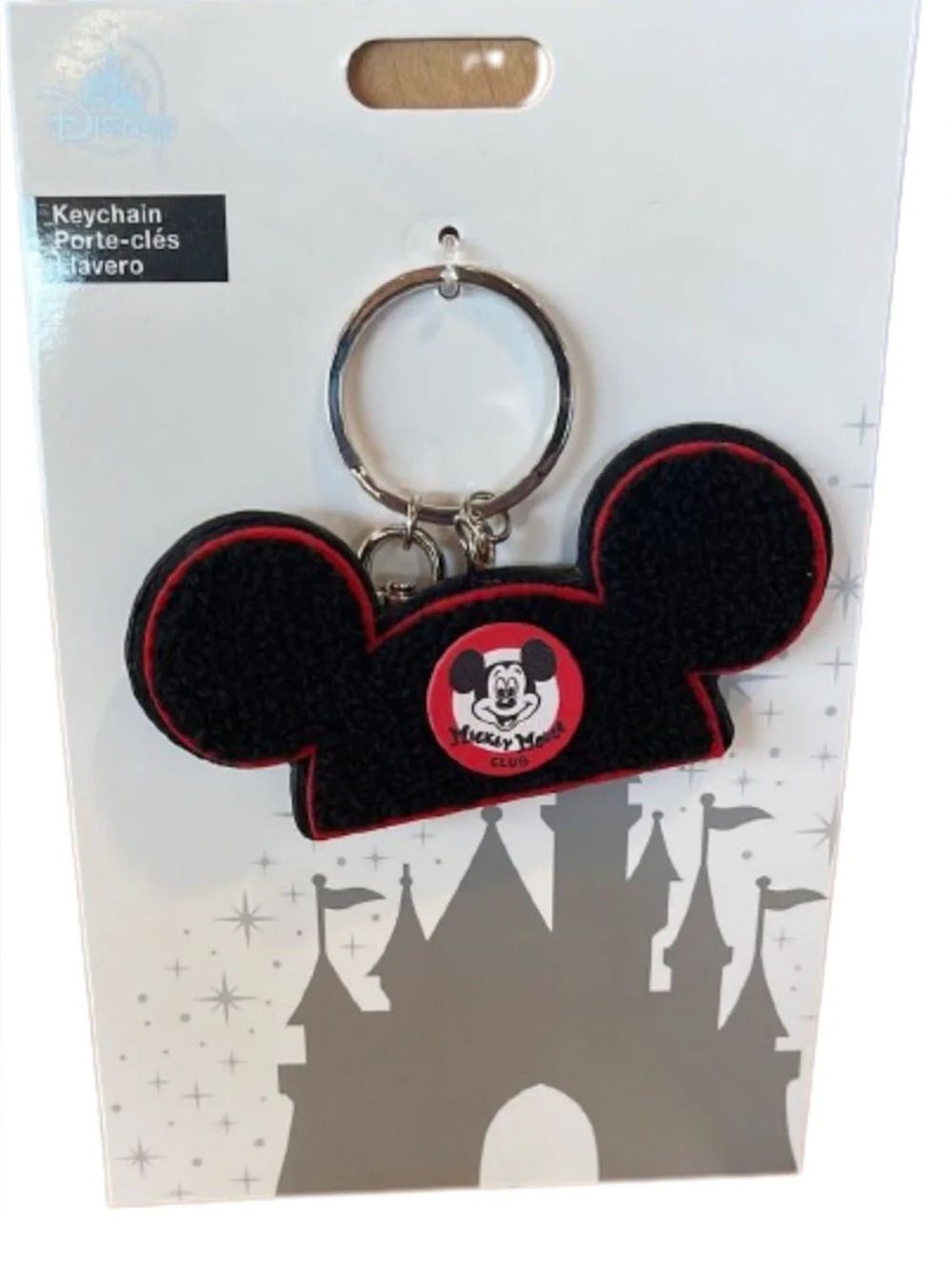 New Black and Red Mickey Ear Keychain Bag Charm
